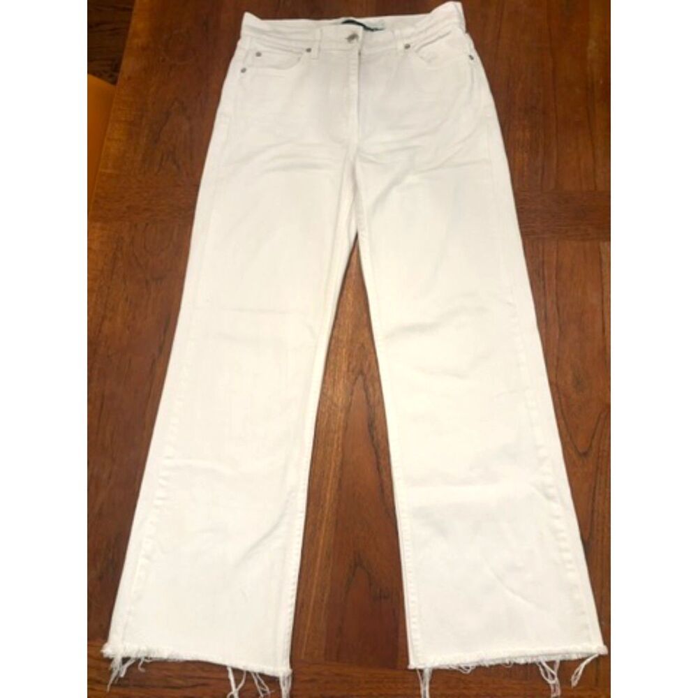IRO white jeans frayed ankle size 25 coastal grandma